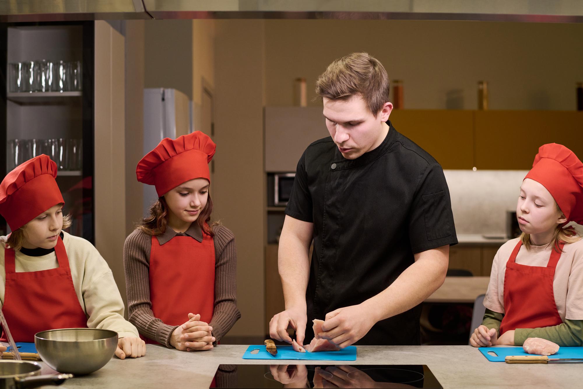 Chef demonstrating technique